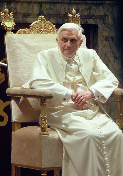 Pope Benedict XVI at a private audience on 20 January 2006