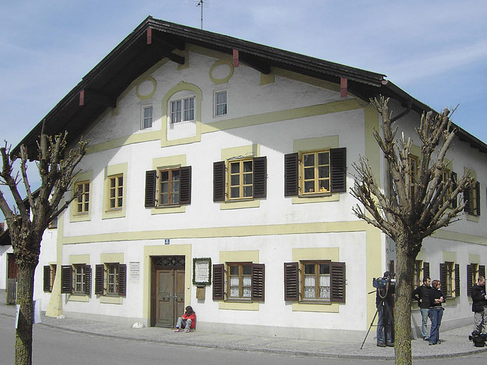The house where Ratzinger was born, in Marktl, Bavaria, Germany. The building still stands today.