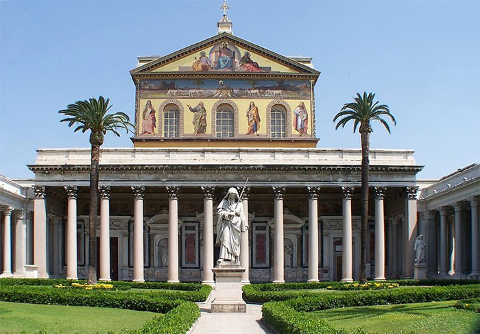 Basilica of Saint Paul Outside the Walls, believed to be the burial site of St. Paul.