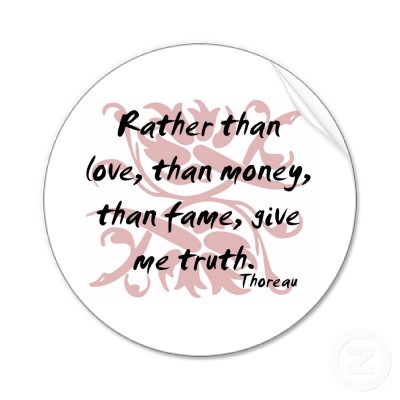 thoreau give me truth sticker