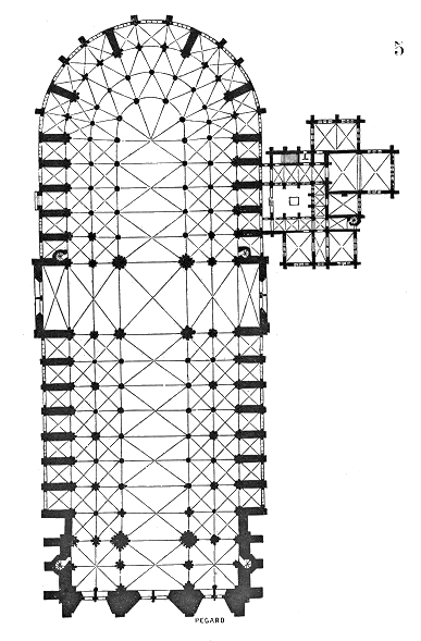 План собора из книги «Толковый словарь французской архитектуры XI—XVI века»