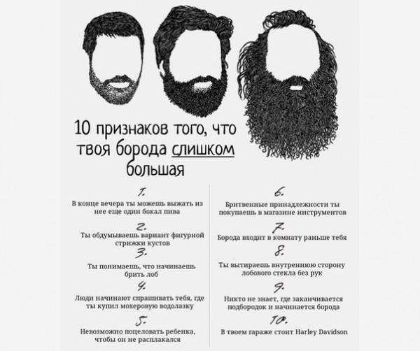 10 признаков того, что твоя борода слишком большая